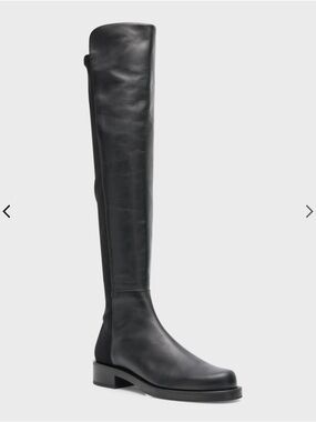 Stuart Weitzman 50/50 black Leather Over-the-Knee Boot, Size 7, GUC